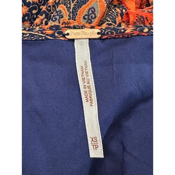 Free People Paisley Longsleeve Teegan Mini Dress Size XS - Picture 3 of 3